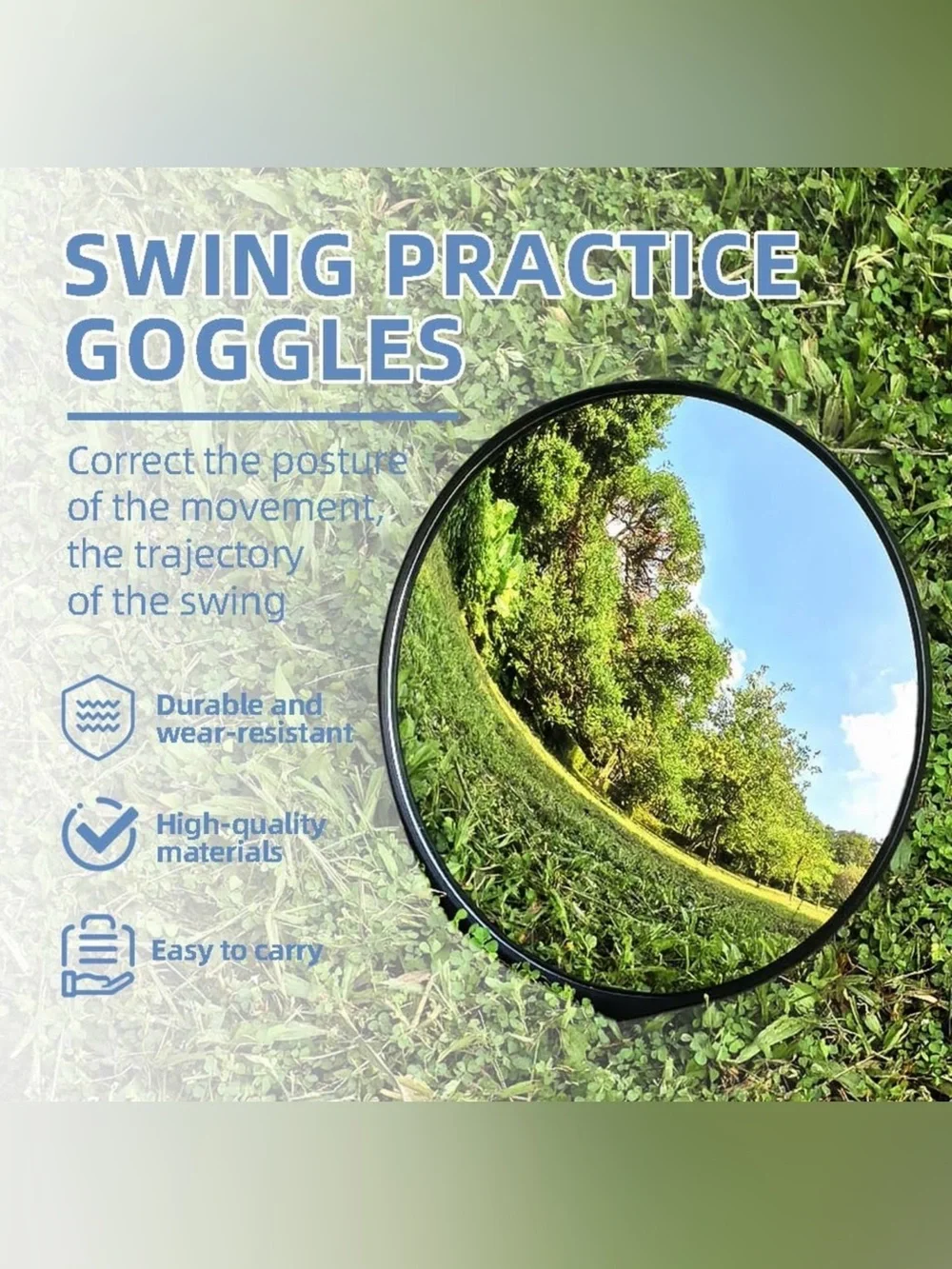 Scott Edward 12 Inches/30cm Diameter Golf Convex Mirror Swing Training Mirror...
